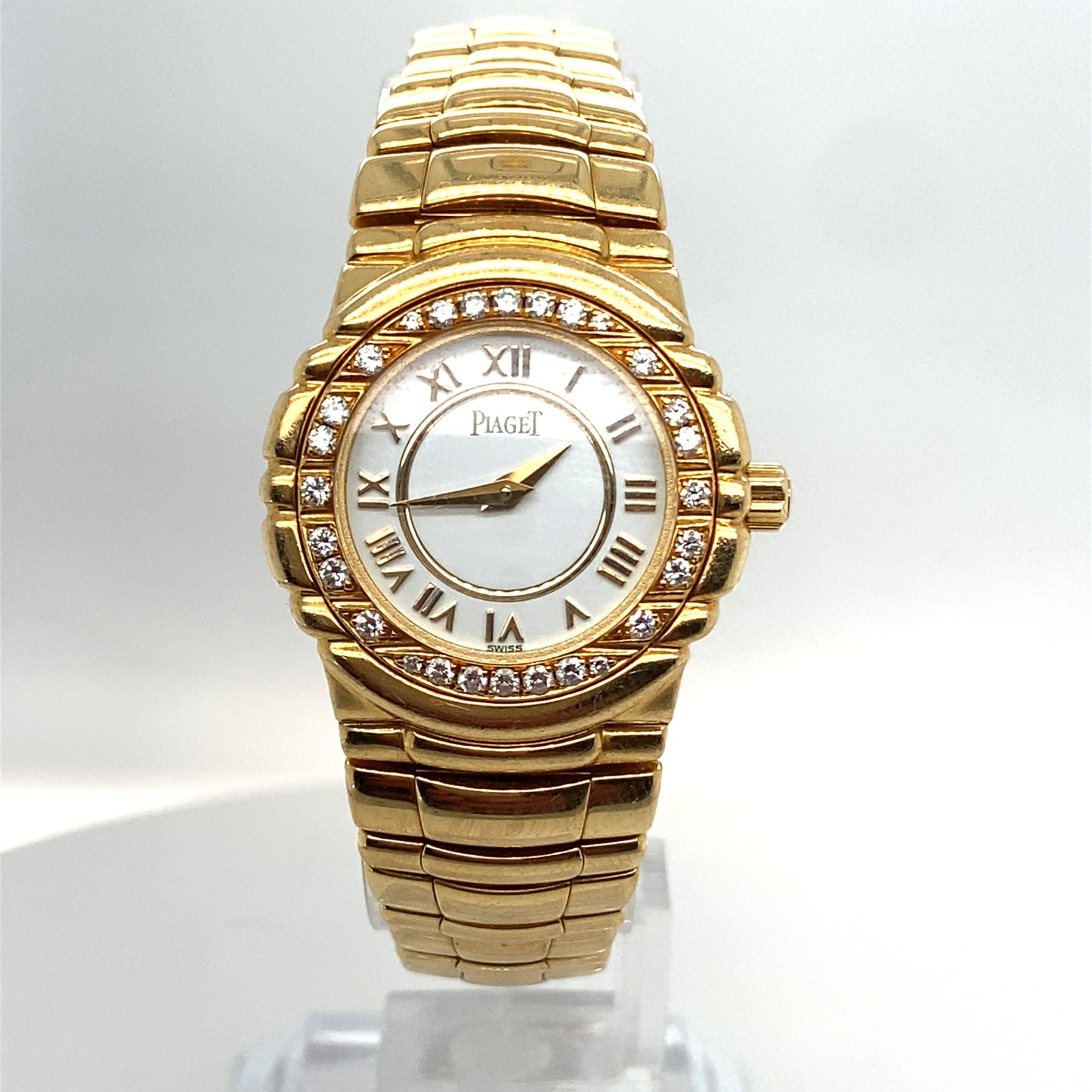 Piaget TANAGRA-Kollektion Damenuhr 18Karat 750er Gelbgold Römische Ziffern Brillanten Diamanten PIAGET