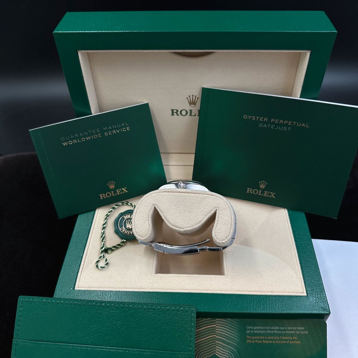 Rolex Datejust Oyster Perpetual 34 Zifferblatt blau Full Set + EK Rechnung