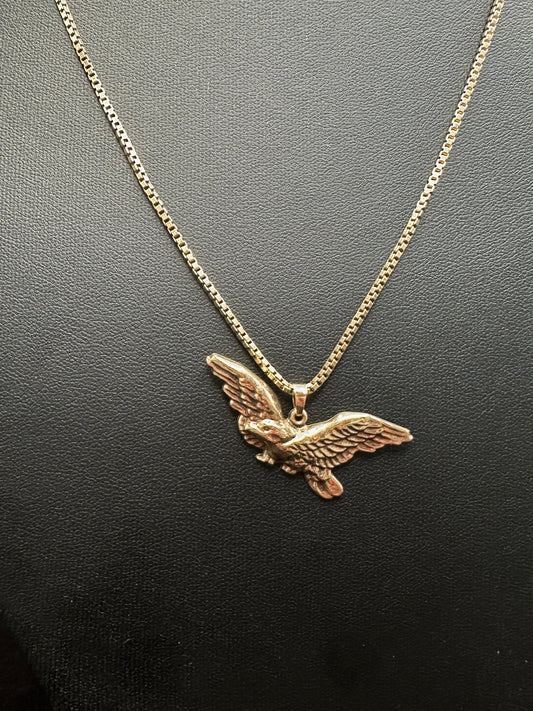 Venezianerkette mit Adler Anhänger 333er Gelbgold 8Karat Goldkette 71cm x 1,6mm
