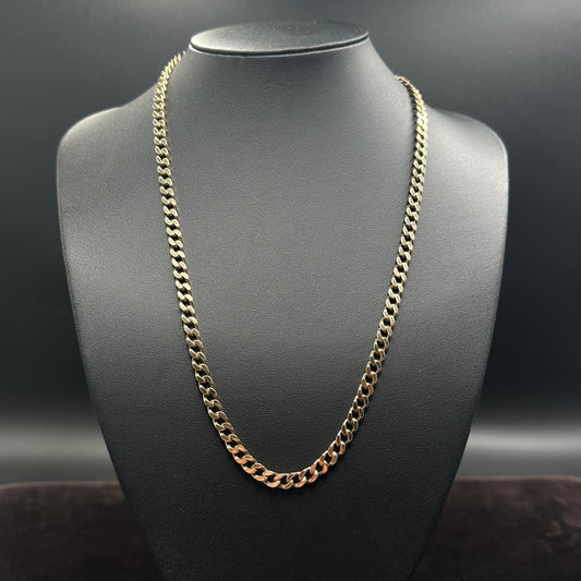 Massive Panzerkette 333er 8Karat  Goldkette 55cm x 5mm Cubanchain 41g