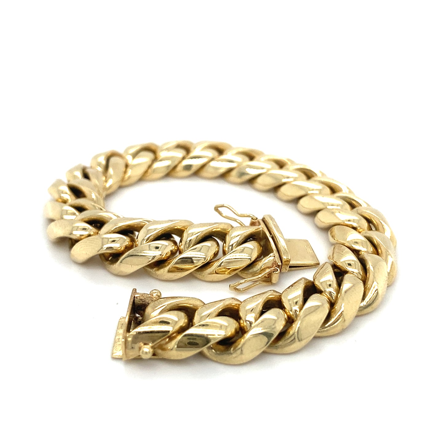 Massives Panzerarmband 585 Goldarmband 14 Karat Gelbgold 19,5cm x 11mm 96g