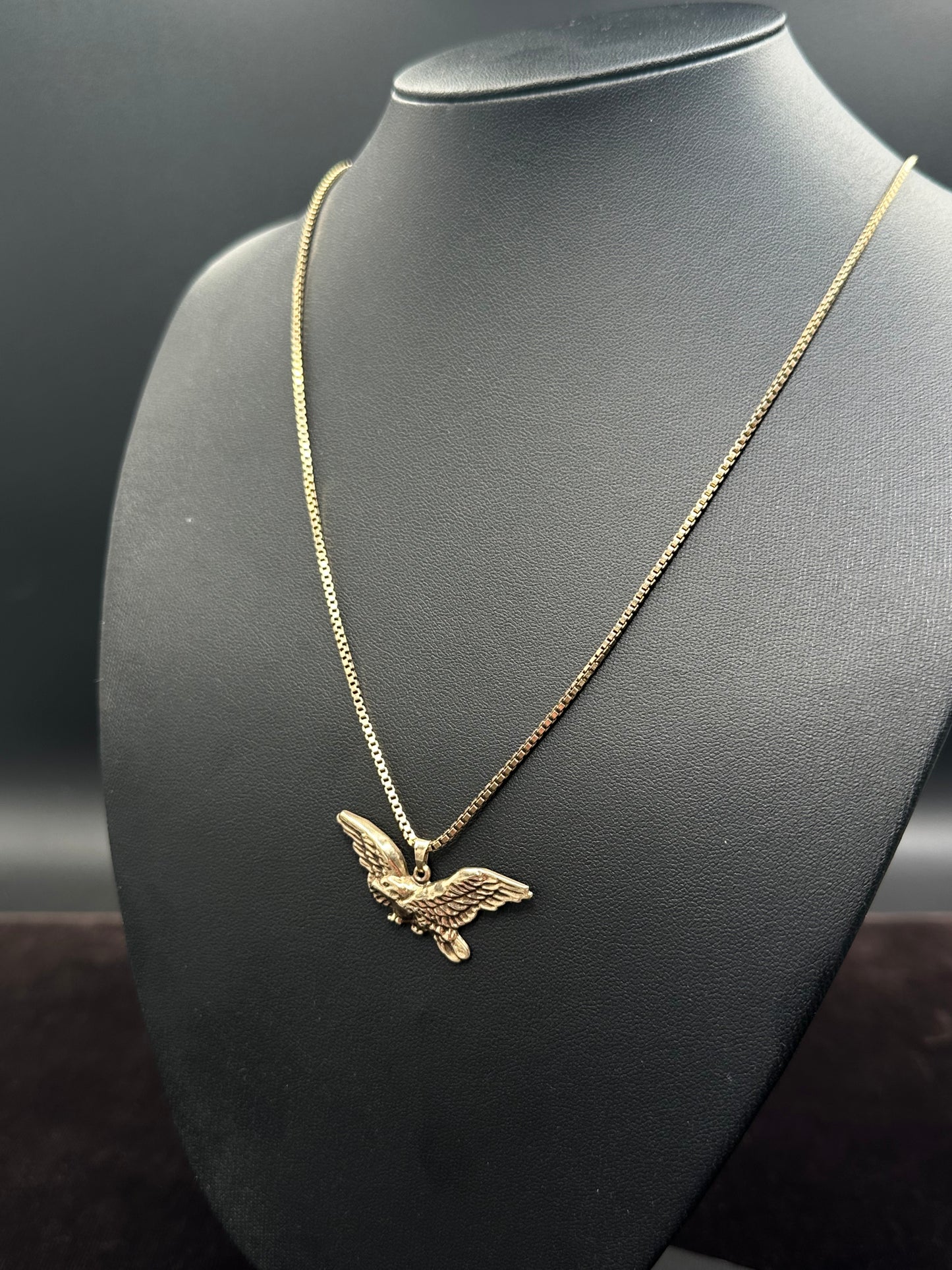 Venezianerkette mit Adler Anhänger 333er Gelbgold 8Karat Goldkette 71cm x 1,6mm