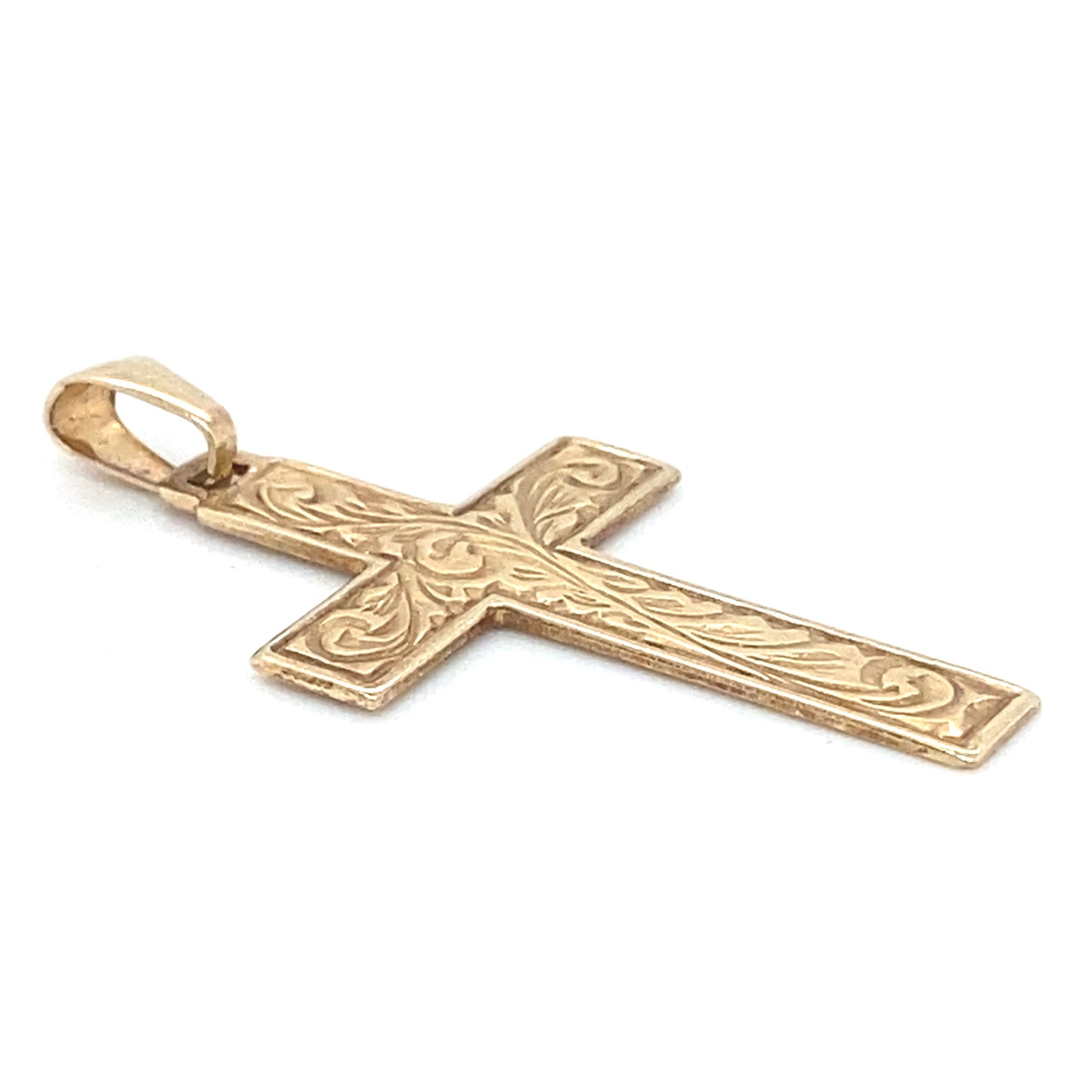 Kreuz Anhänger 585er Gelbgold 14Karat Goldanhänger 3mm Öse