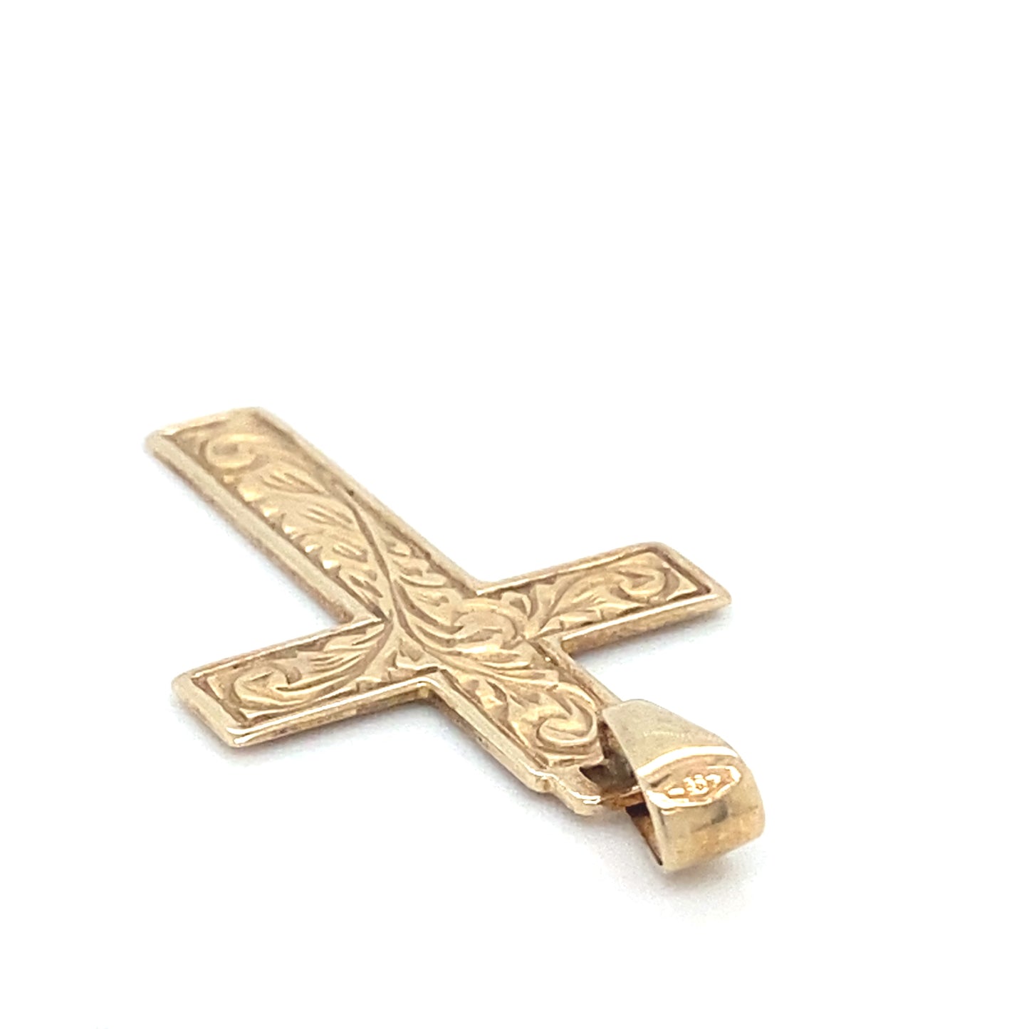 Kreuz Anhänger 585er Gelbgold 14Karat Goldanhänger 3mm Öse