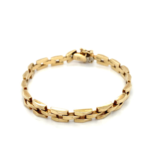 Grain de Riz Armband 585er Gelbgold 18cm x 6mm 14 Karat Goldarmband