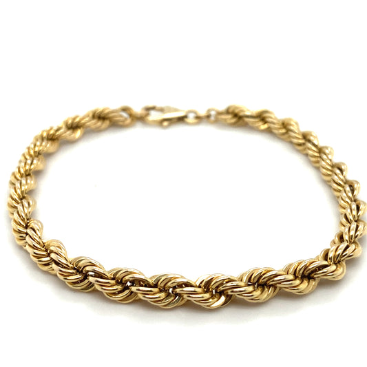Kordelkette Armband 585er Gelbgold 14Karat Goldarmband 21cm x 5,5cm