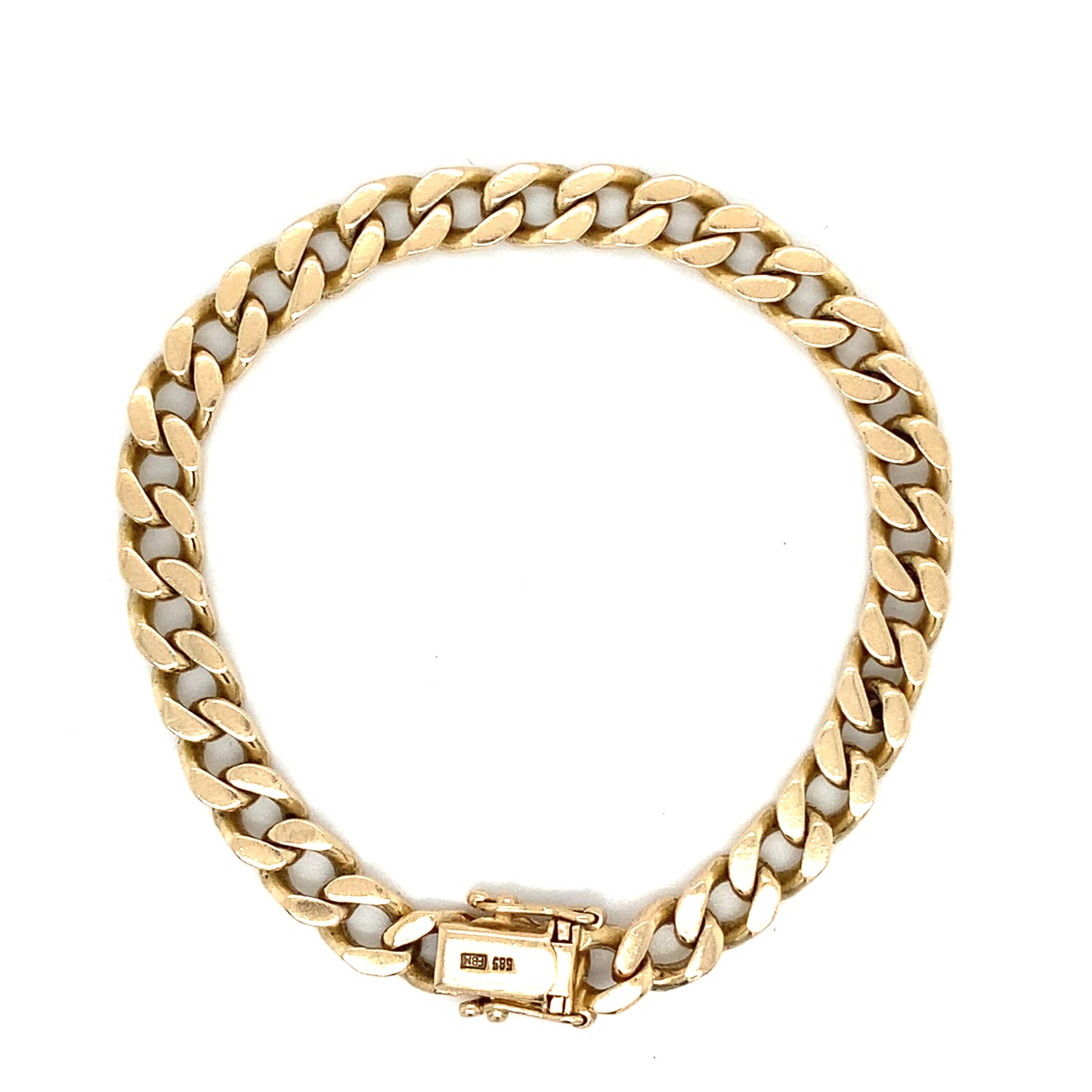 Panzer Armband 585 FBM Goldarmband 14Karat Goldschmuck 17,5cm x 5mm