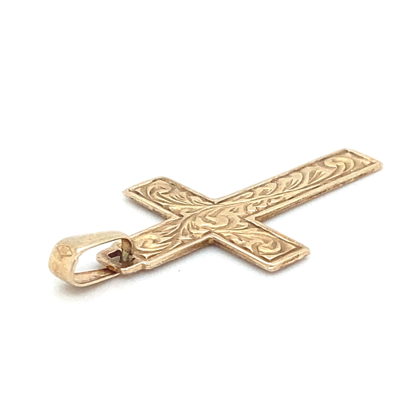 Kreuz Anhänger 585er Gelbgold 14Karat Goldanhänger 3mm Öse