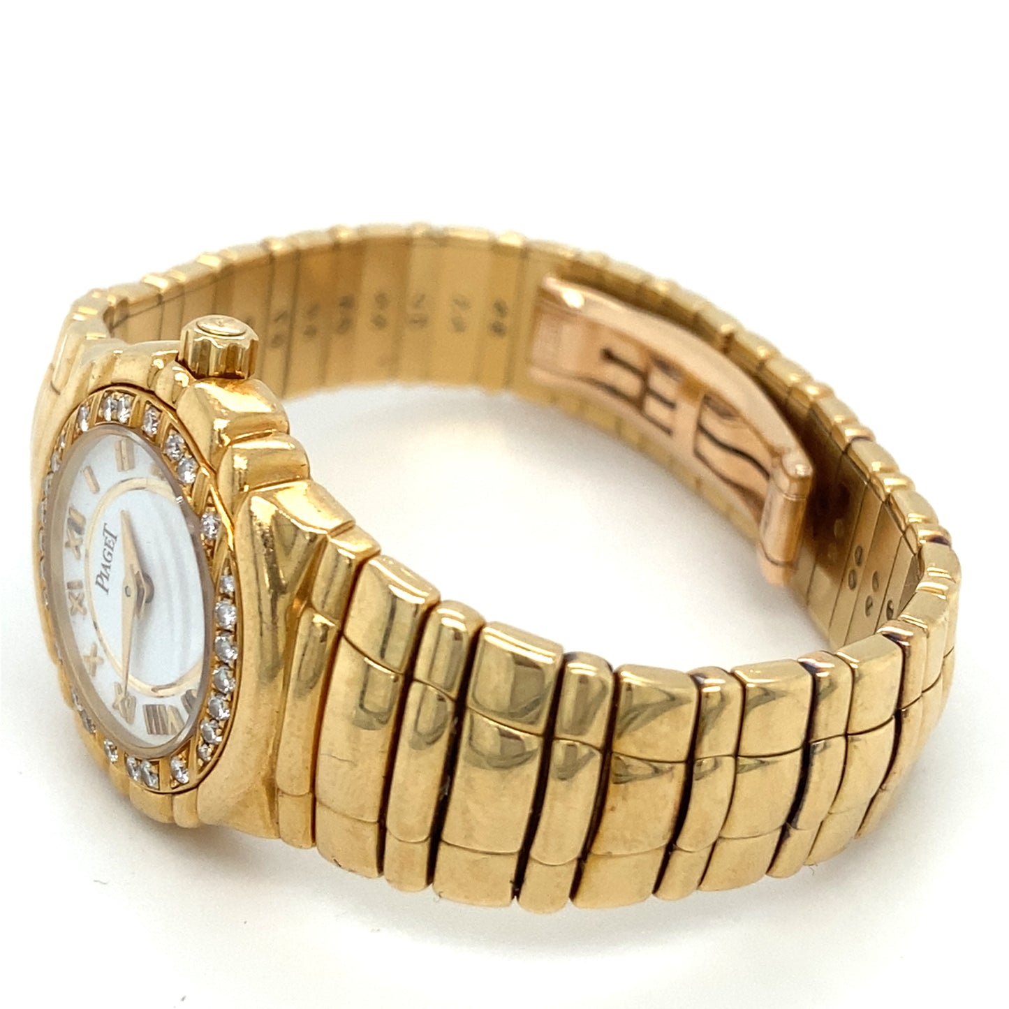 Piaget TANAGRA-Kollektion Damenuhr 18Karat 750er Gelbgold Römische Ziffern Brillanten Diamanten PIAGET