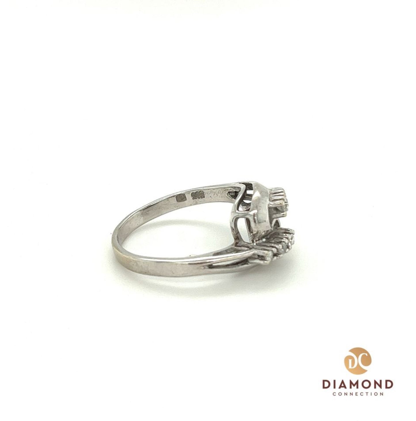 Brillantring Goldring RG.56 14K Weißgold 0,14ct Brillant