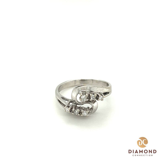 Brillantring Goldring RG.56 14K Weißgold 0,14ct Brillant