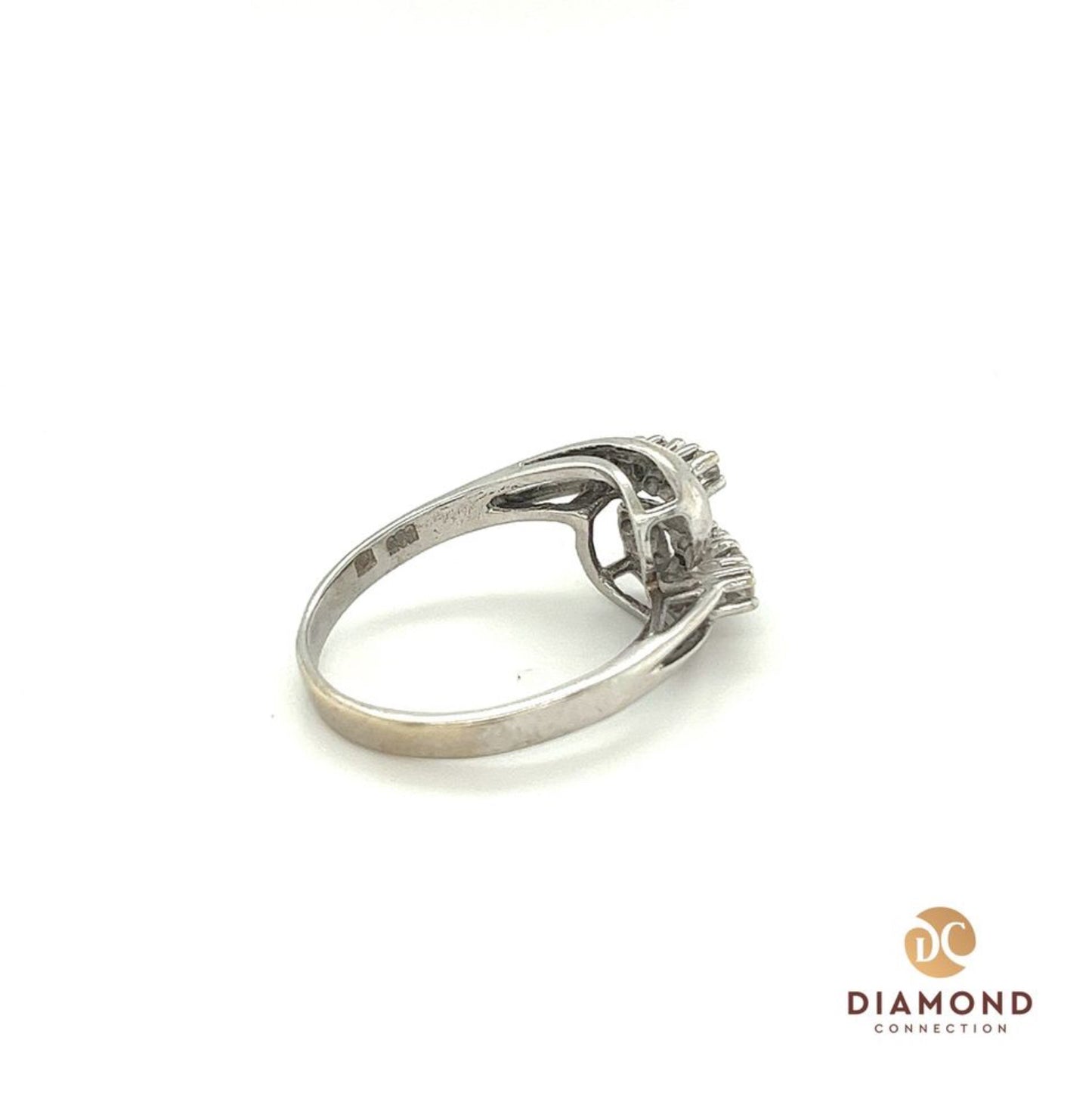 Brillantring Goldring RG.56 14K Weißgold 0,14ct Brillant