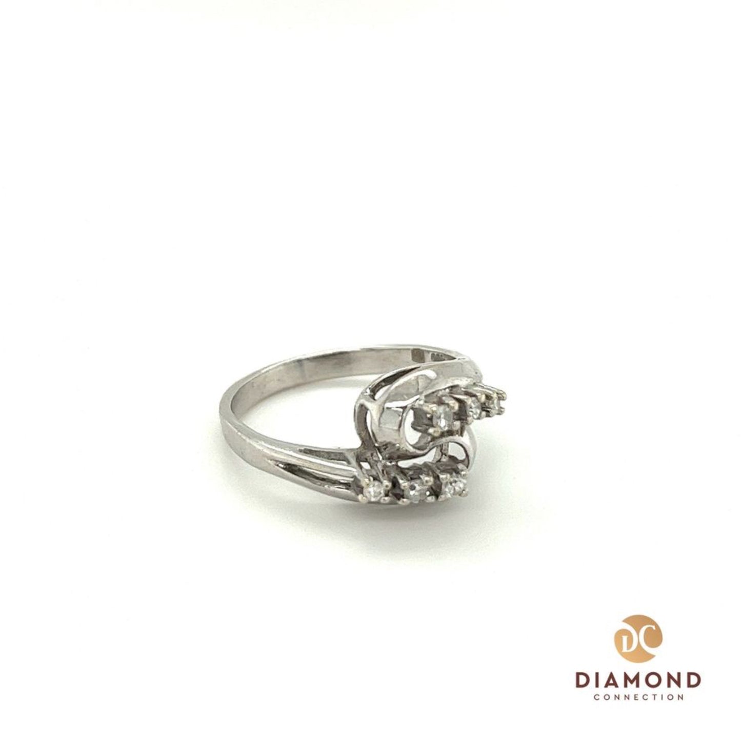 Brillantring Goldring RG.56 14K Weißgold 0,14ct Brillant