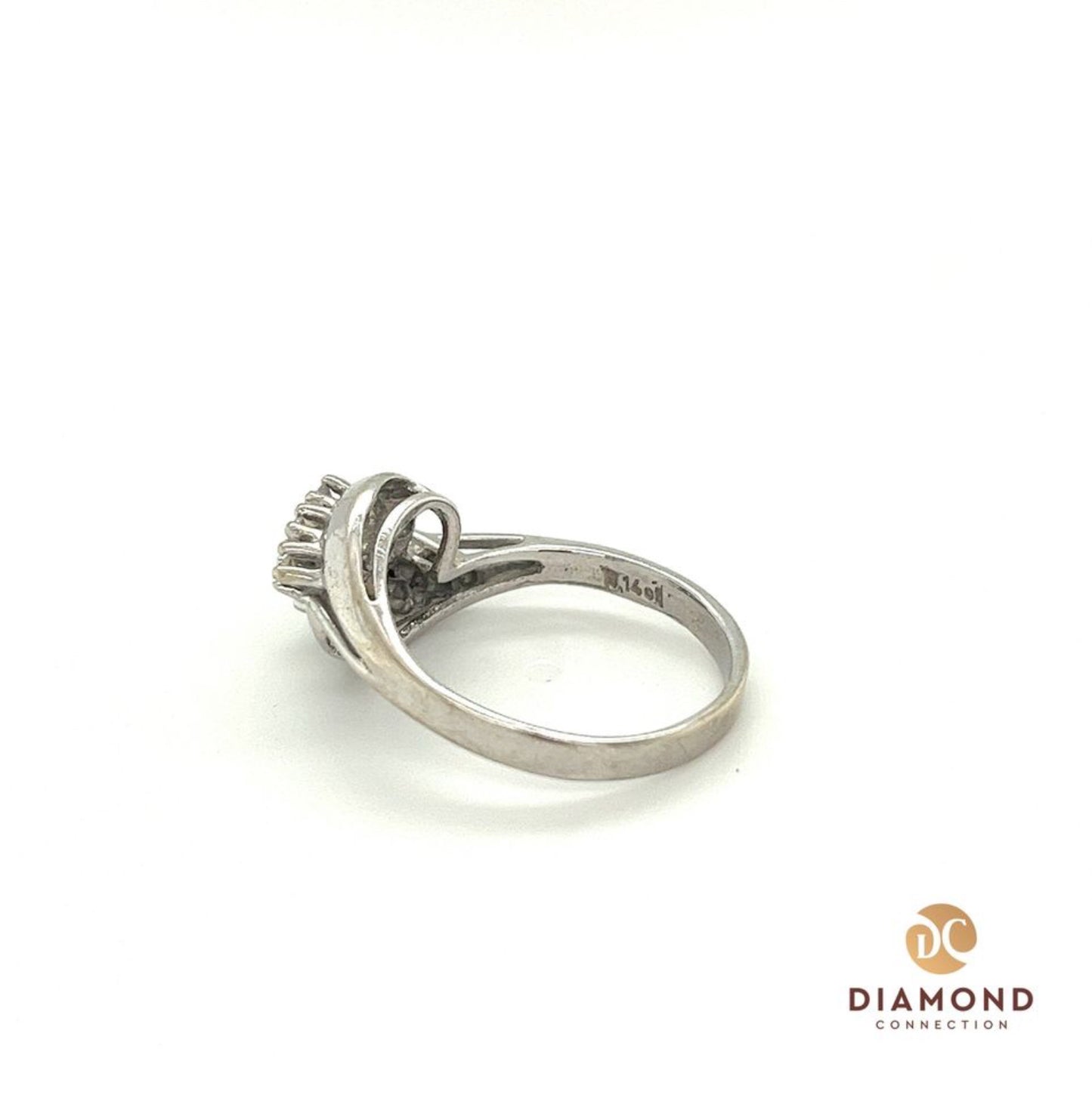 Brillantring Goldring RG.56 14K Weißgold 0,14ct Brillant