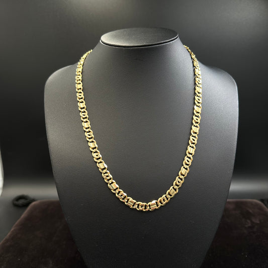 Massive Figaro Kette 51cm x 7mm 750 Gelbgold 18Karat