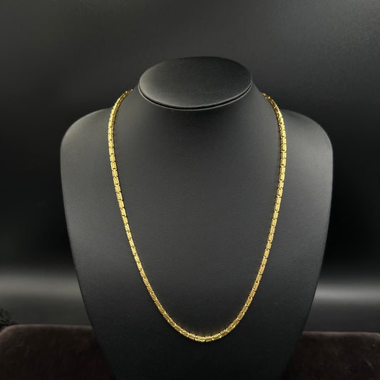 Thaikette 916er Gelbgold 22Karat Goldkette 53cm x 2mm