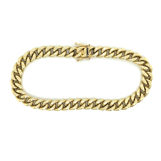 Panzer Armband 14Karat 19,5cm x 6mm Gelbgold