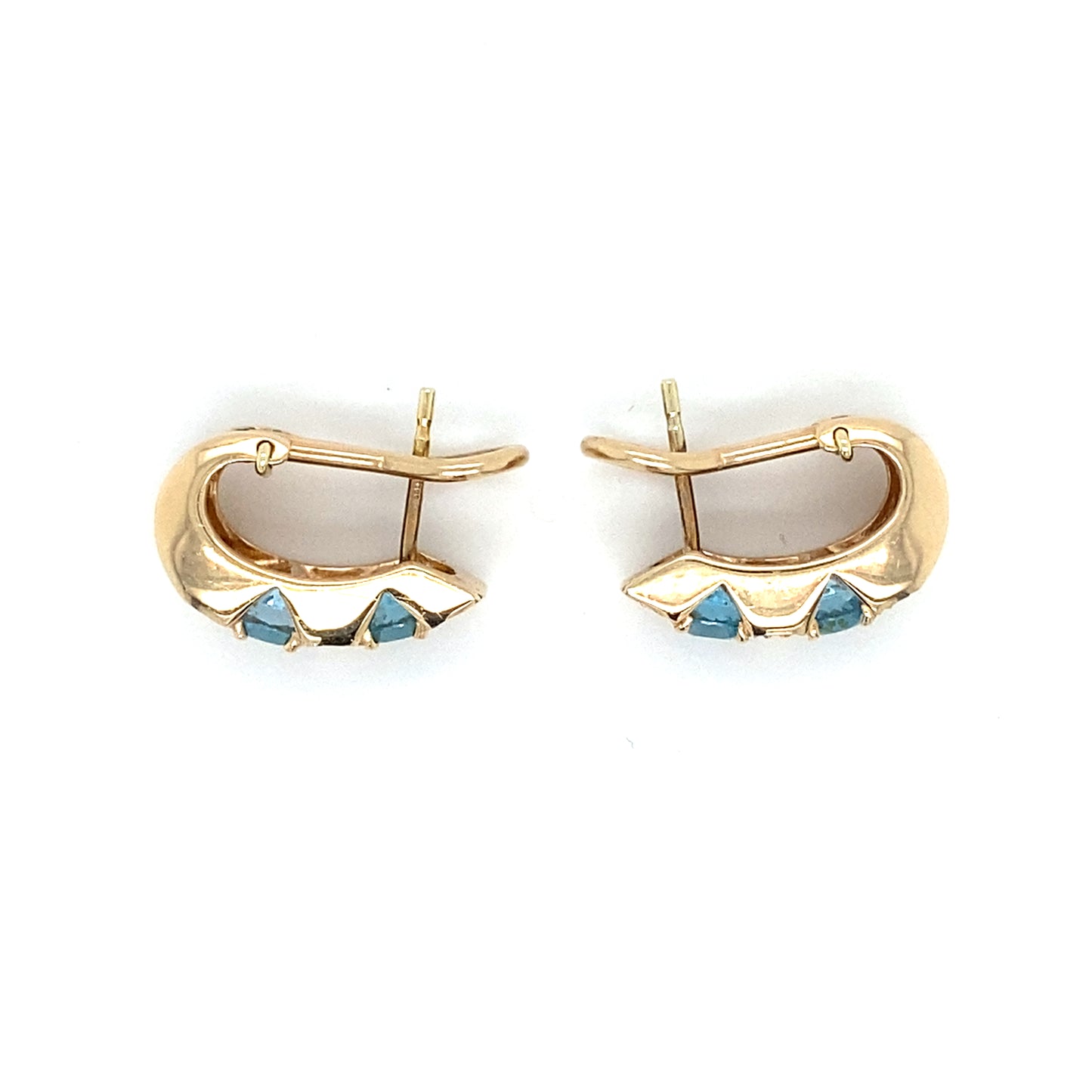 Brillanten Goldohrringe Brillanten 18mm x 10mm 14Karat Goldgold