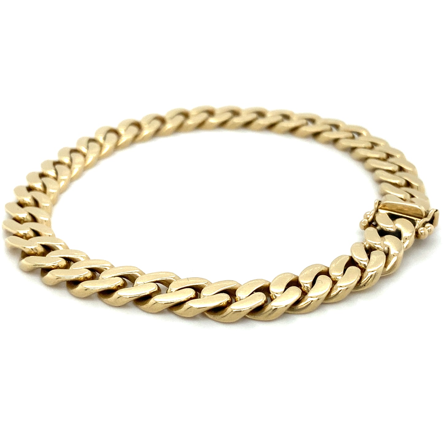 Massives Panzerarmband 22cm x 8mm 14K Gelbgold