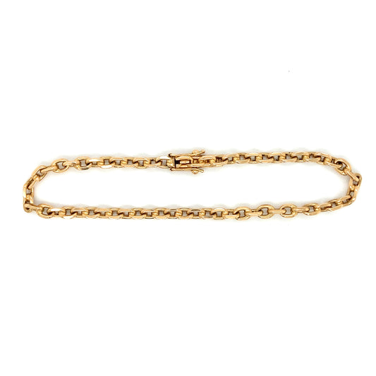 Anker Armband 19cm x 3mm 18Karat Gelbgoldarmband