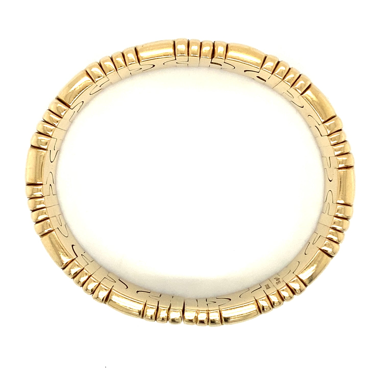 BVLGARI Armreif Massiv Flex 18cm - 21cm x 14mm 750 Gelbgold 18Karat