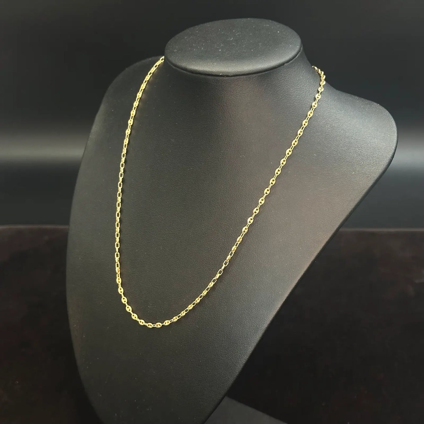 NEU Bohnenkette 585er Goldkette 14Kt Gelbgold Bohnen Kette 45cm